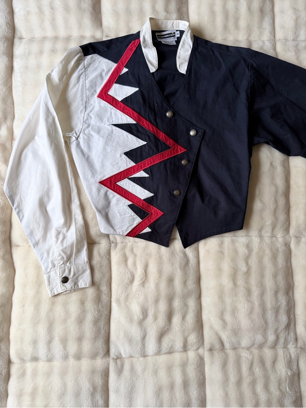 Panhandle Slim Black White and Red Western Button-Down Shirt - Picture 2 of 3